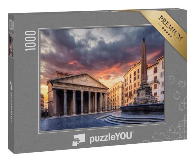 Puzzle 1000 Teile „Rom: Blick auf das Pantheon am Morgen“