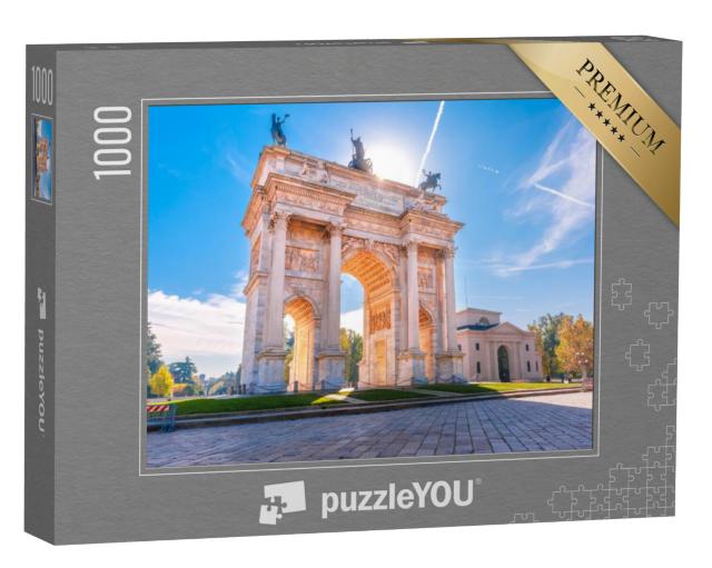 Puzzel 1000 stukjes „Boog van de Vrede, Arco della Pace, Milaan, Italië“