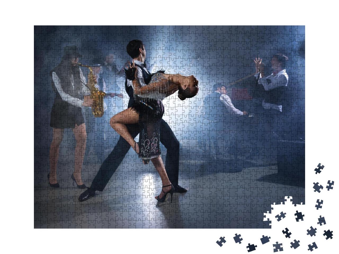 Puzzle 1000 Teile „Feuriger Tanz zu Live-Musik“