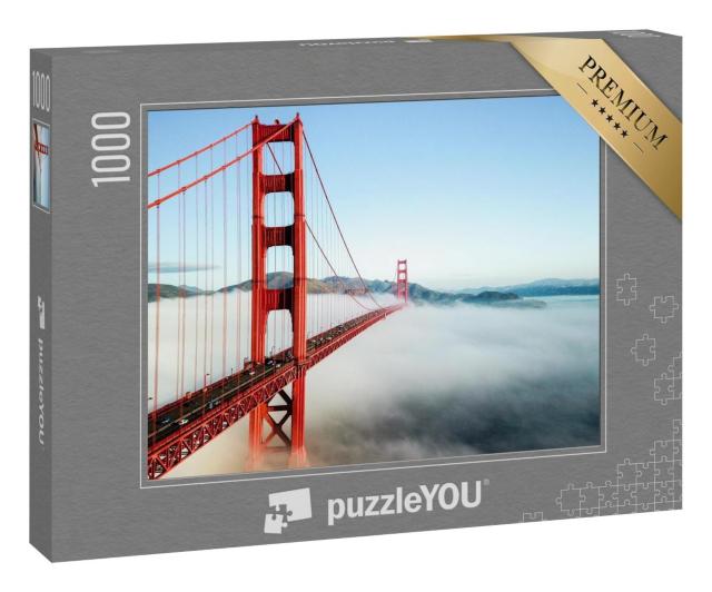 Puzzle 1000 Teile „Nebelverhüllt: Golden Gate Bridge, San Francisco“