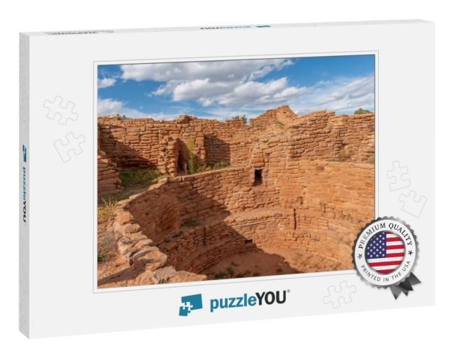 Usa, Colorado. Mesa Verde National Park, Stonewall Masonr... Jigsaw Puzzle