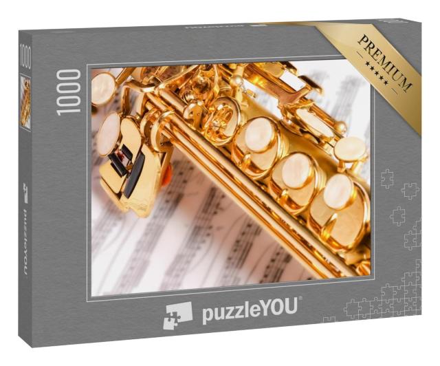 Puzzle 1000 Teile „Detailaufnahme eines Sopransaxophons“