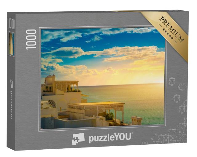 Puzzel 1000 stukjes „Hammamet, Tunesië, oude medina bij zonsondergang“