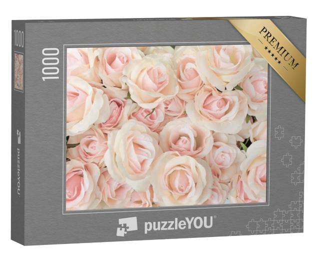 Puzzel 1000 stukjes „Roze roos“