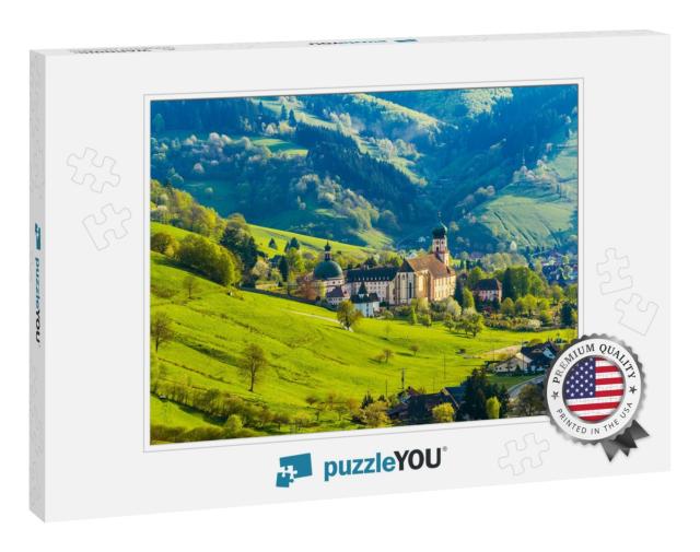 Beautiful Countryside Mountain Landscape with a Monastery... Jigsaw Puzzle