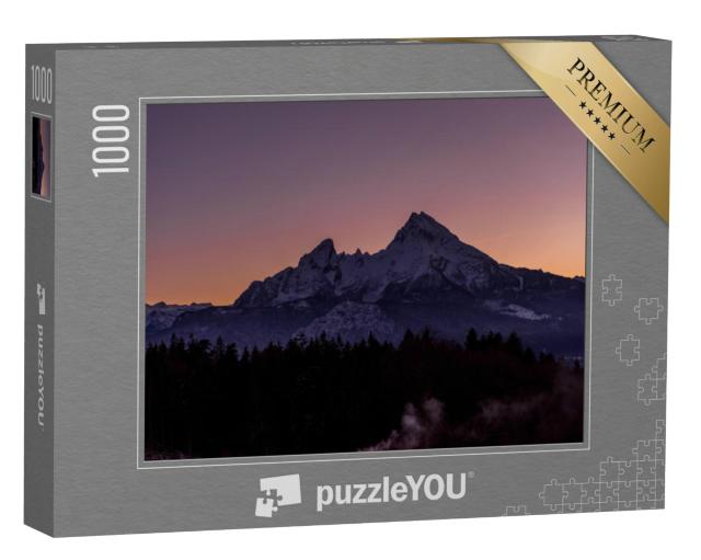 Puzzel 1000 stukjes „Zonsondergang over de Watzmann, Berchtesgaden, Duitsland“