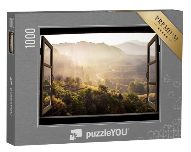 Puzzel 1000 stukjes „Zonovergoten landschap in Thailand“