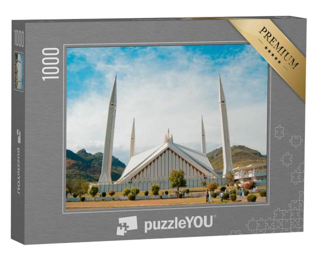 Puzzel 1000 stukjes „Faisal Moskee: een gebouw in Islamabad“