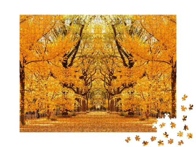 Puzzle 1000 Teile „Central Park Herbst in Midtown Manhattan New York City“