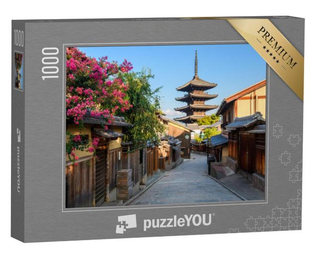 Puzzel 1000 stukjes „Oude stad van Kyoto: Higashiyama wijk met traditionele straat“