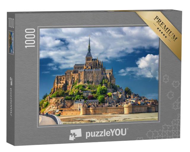 Puzzel 1000 stukjes „Getijdeneiland Le Mont Saint-Michel, Normandië, Noord-Frankrijk“