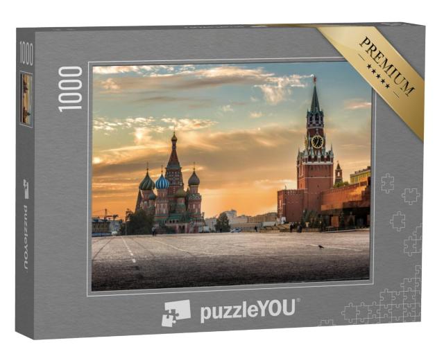 Puzzel 1000 stukjes „Sint-Basiliuskathedraal bij schemering, Moskou“