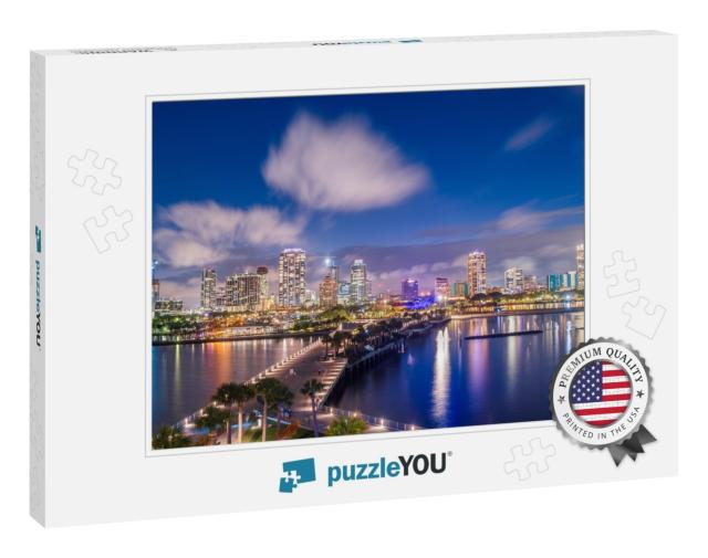 St. Pete, Florida, USA Downtown City Skyline from the Pier... Jigsaw Puzzle