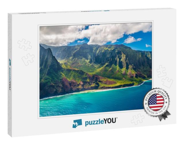 View on Napali Coast on Kauai Island on Hawaii... Jigsaw Puzzle