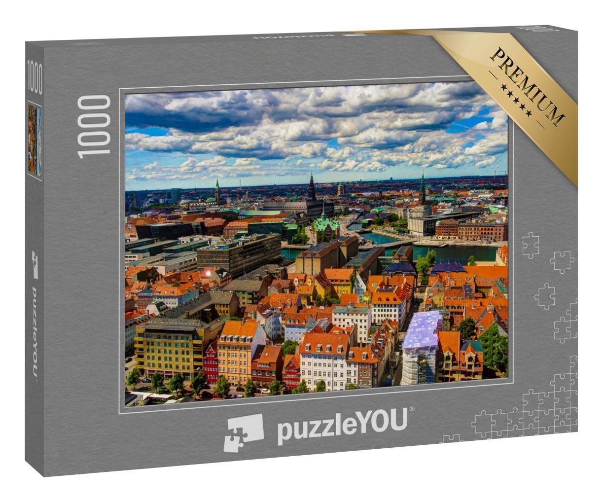 Puzzle 1000 Teile „Stadtbild von Kopenhagen, Dänemark“