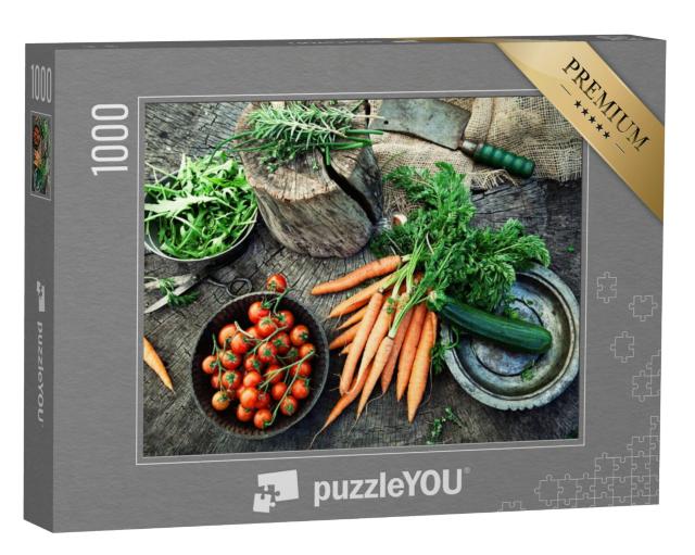 Puzzel 1000 stukjes „Verse groenten uit de tuin“