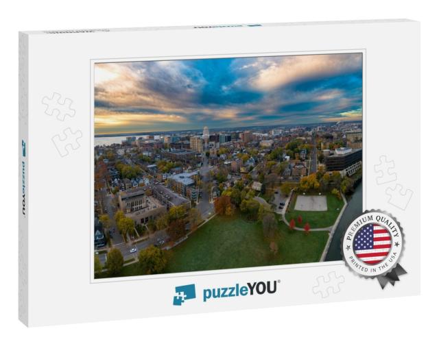 Madison Wisconsin Isthmus & Capital At Sunrise... Jigsaw Puzzle