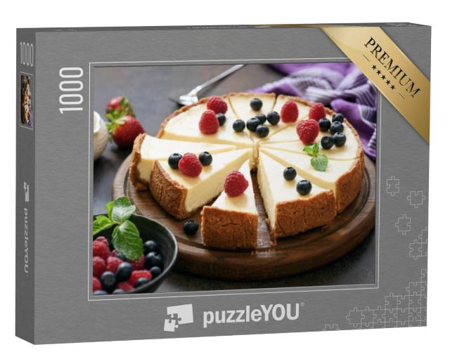 Puzzel 1000 stukjes „Vers gebakken New York cheesecake“