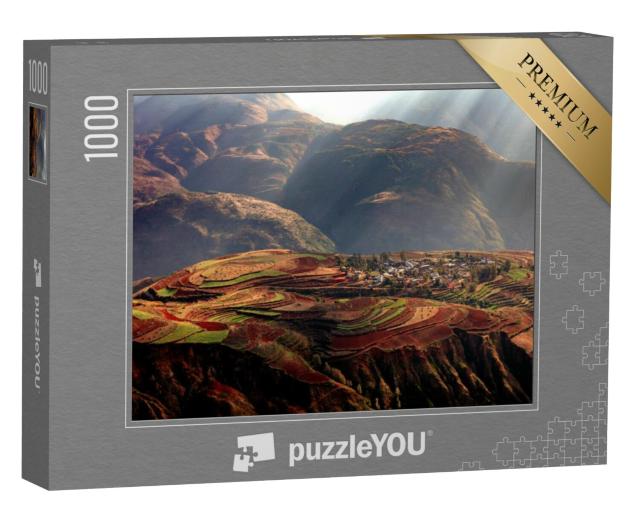 Puzzel 1000 stukjes „Terrassen gebruikt als landbouwgrond in de provincie Yunnan, China“