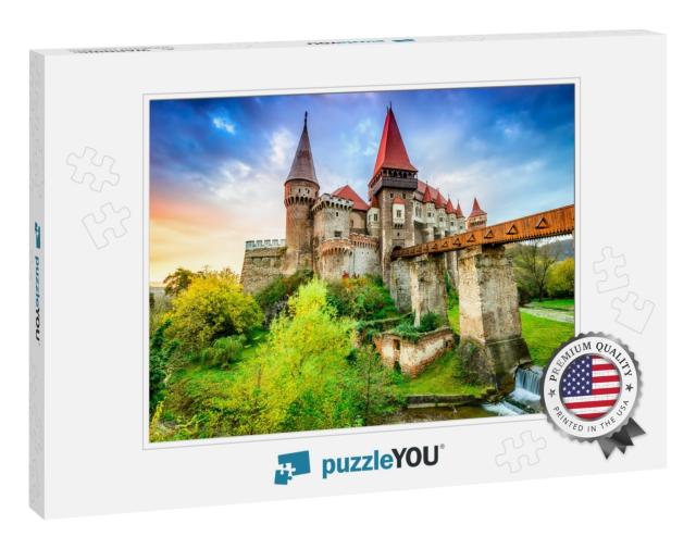 Hunyad Castle. Beautiful Panorama of the Corvins Castle w... Jigsaw Puzzle