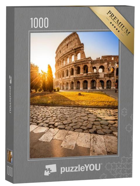 Puzzel 1000 stukjes „Colosseum bij zonsopgang, Rome, Italië“