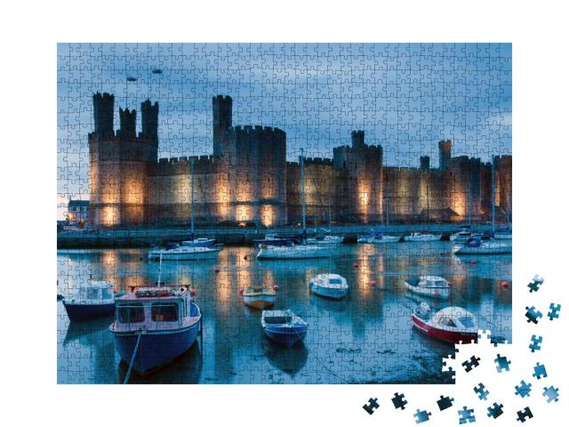 Puzzle 1000 Teile „Burg Caernarfon , Nordwales“