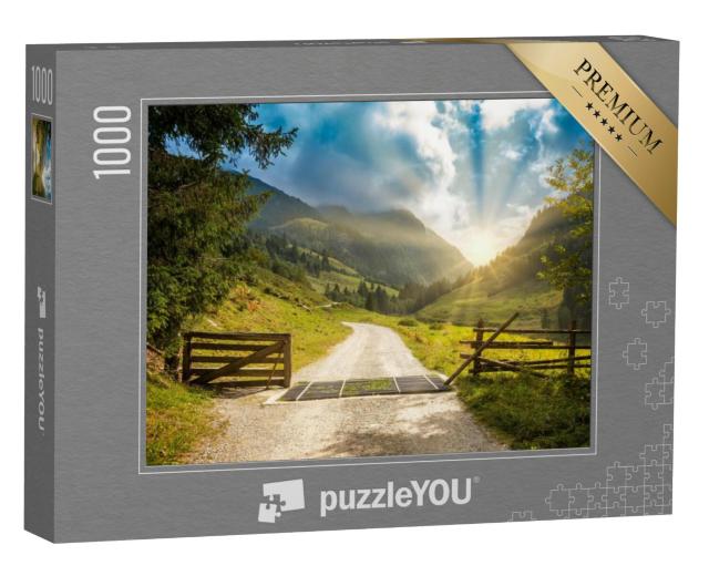 Puzzel 1000 stukjes „Wandelpad in het Zillertal, Oostenrijk“