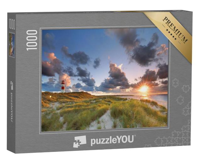 Puzzel 1000 stukjes „Vuurtoren op het Noordzee-eiland Sylt, Duitsland“