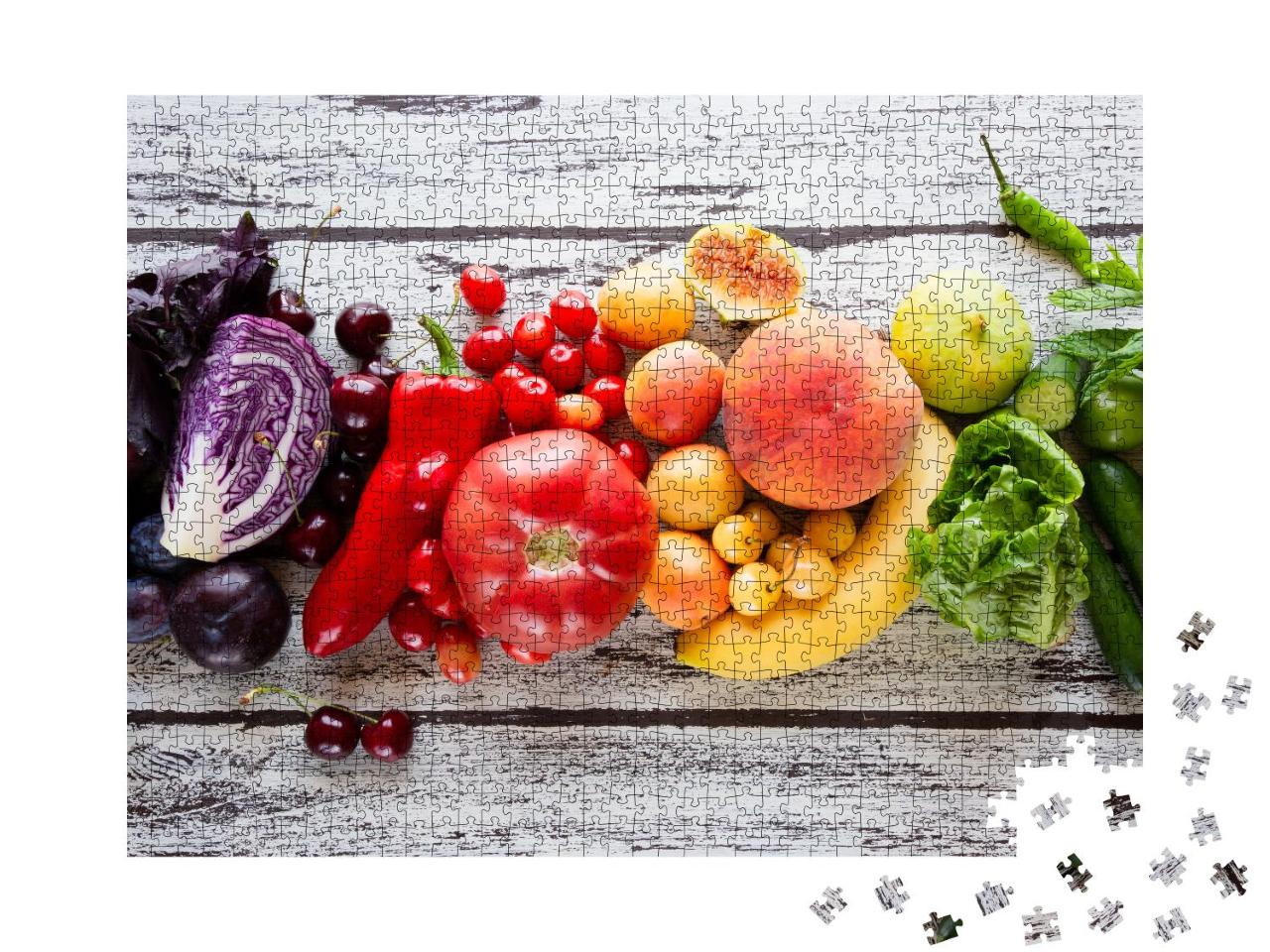 Puzzle 1000 Teile „Buntes frisches Obst und Gemüse“