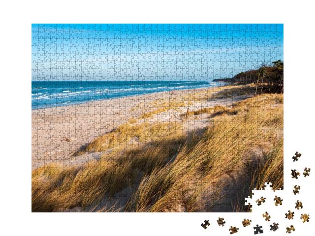 Puzzle 1000 Teile „Küstendünen an der Ostsee, Halbinsel Darß, Deutschland“