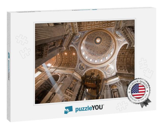 The Inside of the Dome of St. Peters Basilica in the Vati... Jigsaw Puzzle