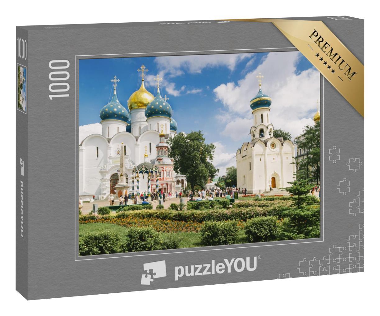 Puzzle 1000 Teile „Orthodoxe Kirche am Kloster Sergiyev posad, Russland“