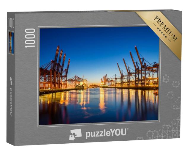 Puzzel 1000 stukjes „Haven van Hamburg, Duitsland“