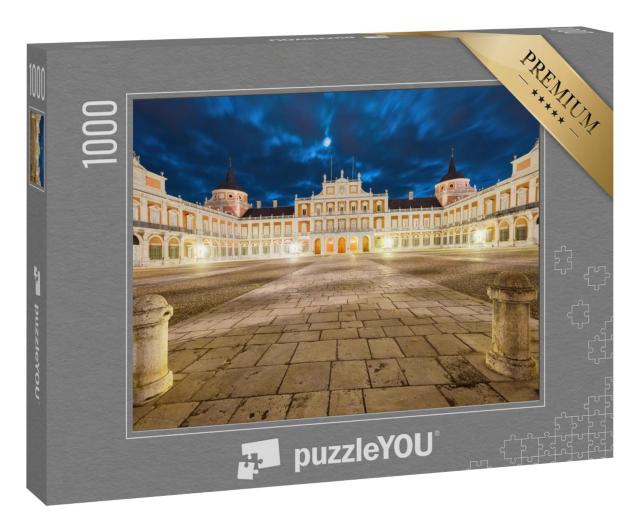 Puzzle 1000 Teile „Königlicher Palast von Aranjuez bei Nacht, Spanien“