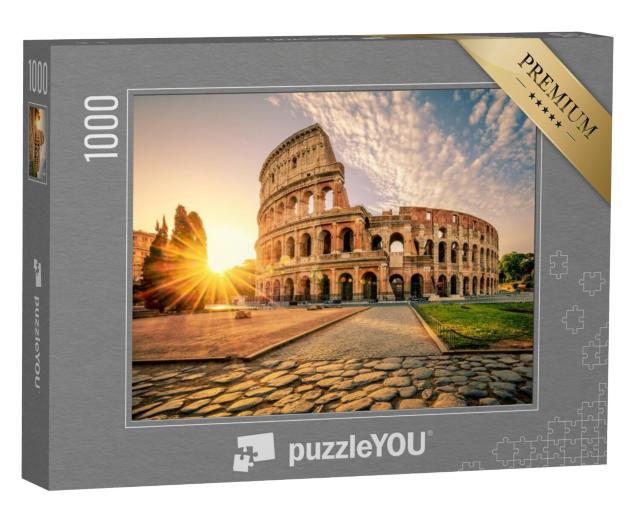 Puzzel 1000 stukjes „Colosseum bij zonsopgang, Rome, Italië“