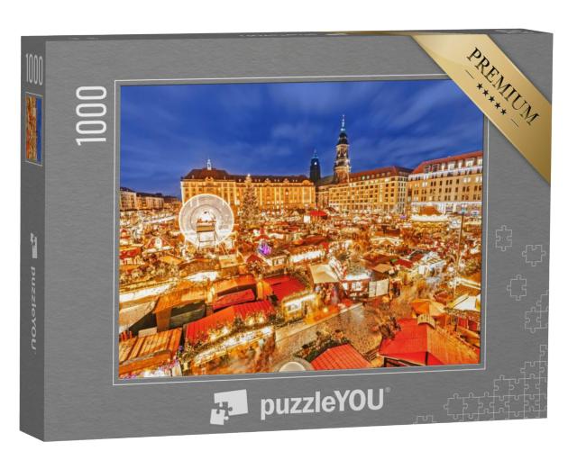 Puzzel 1000 stukjes „Kerstmarkt in Dresden, Duitsland“