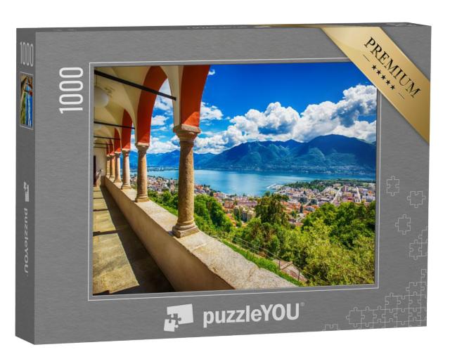 Puzzel 1000 stukjes „Locarno en het Lago Maggiore in de Zwitserse Alpen“