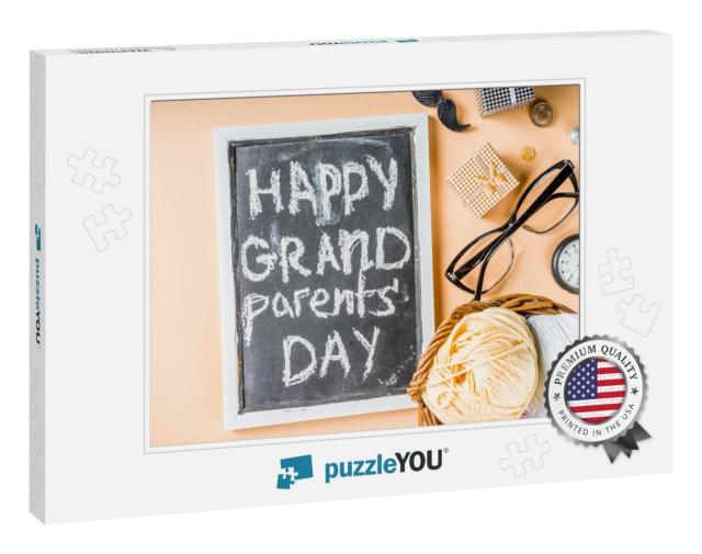 Happy Grandparents Day Background. Grandparents Ho... Jigsaw Puzzle