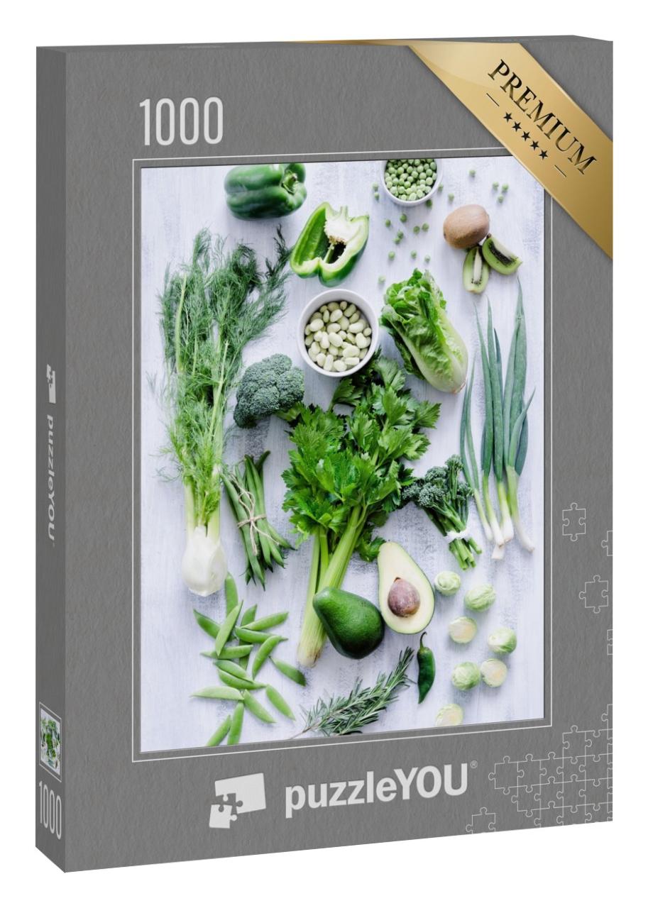Puzzle 1000 Teile „Sammlung von frischem grünen Gemüse“