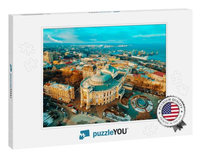 City from a Birds-Eye View, Roofs of Odessa from Air... Jigsaw Puzzle