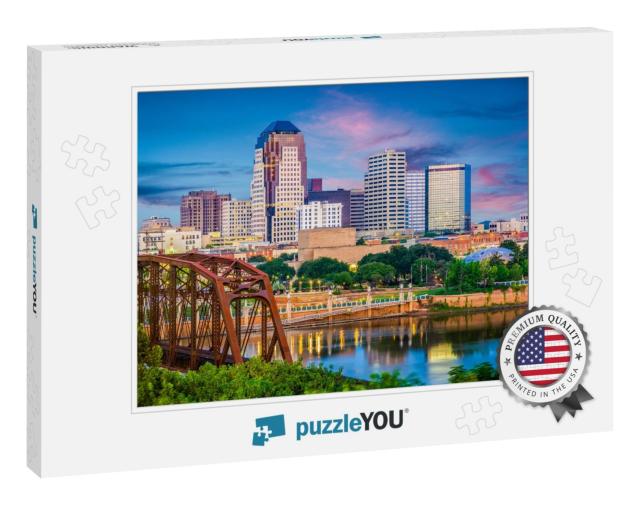 Shreveport, Louisiana, USA Skyline Over the Red River At D... Jigsaw Puzzle
