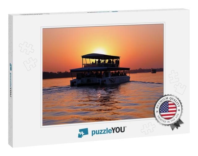 Zambezi River Cruise At Sunset, Zimbabwe... Jigsaw Puzzle
