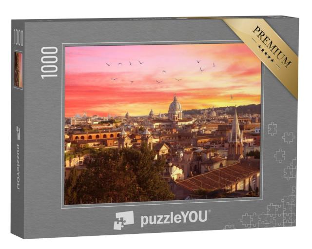 Puzzel 1000 stukjes „Rome bij zonsondergang“