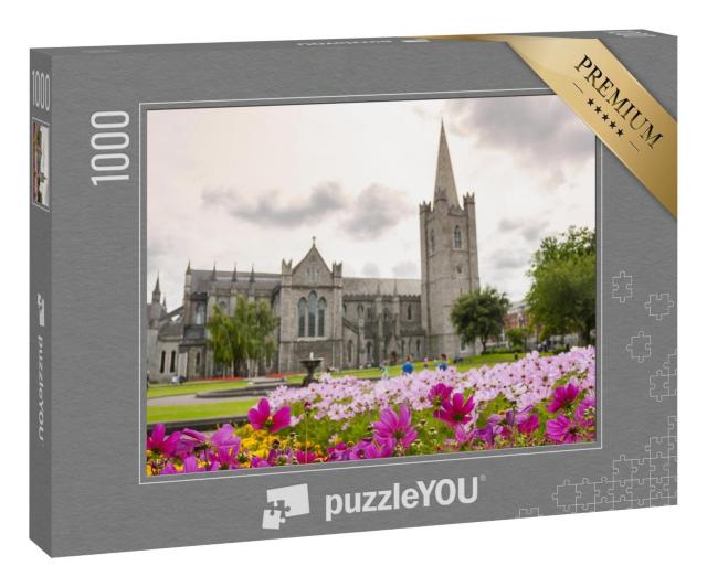 Puzzle 1000 Teile „Wunderschöner Garten der St. Patrick Kathedrale, Dublin, Irland“
