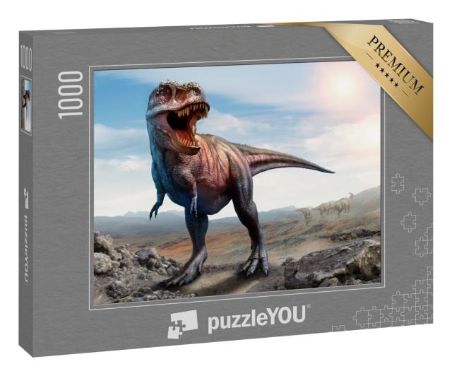 Puzzle 1000 Teile „Tyrannosaurus rex, 3D-Illustration“