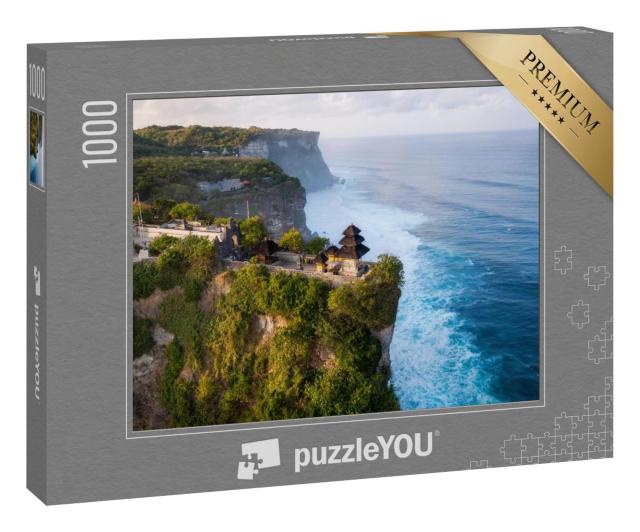 Puzzle 1000 Teile „Luftaufnahme: Sonnenaufgang am Luhur Uluwatu auf Bali, Indonesien“
