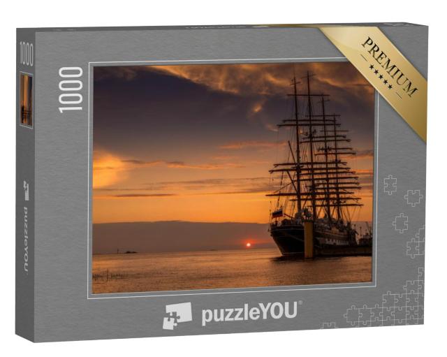 Puzzel 1000 stukjes „Zeilschip terug in haven, Noordzee“