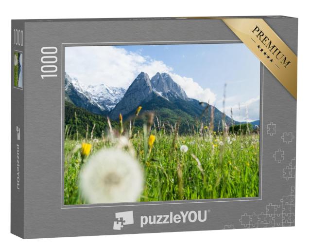 Puzzel 1000 stukjes „Zugspitze in bloemenweiden“