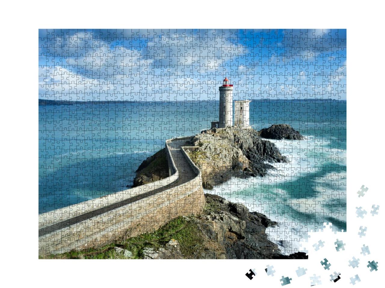 Puzzle 1000 Teile „Blick auf den Phare du petit minou in Plouzane, Bretagne, Frankreich“