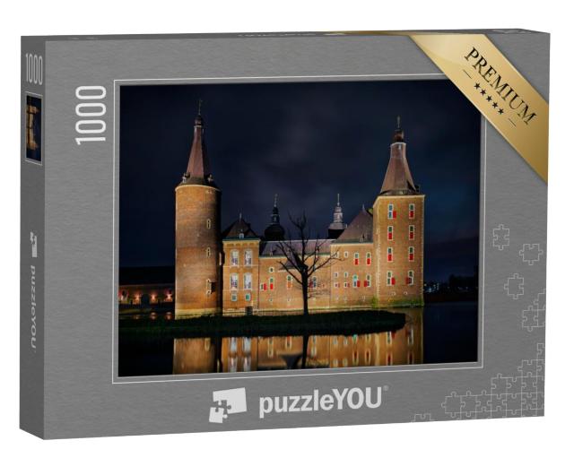 Puzzel 1000 stukjes „Kasteel Hoensbroek bij nacht“